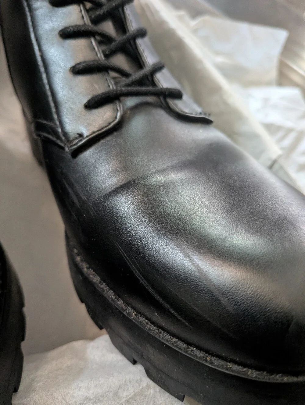 Michael Kors Black Leather Combat Boots with Gold MK Accent Size 9